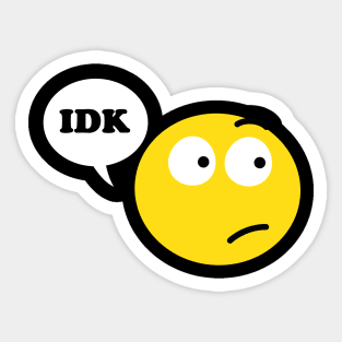 IDK Emoji Face Sticker